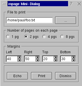 snapshot of mpage dialog