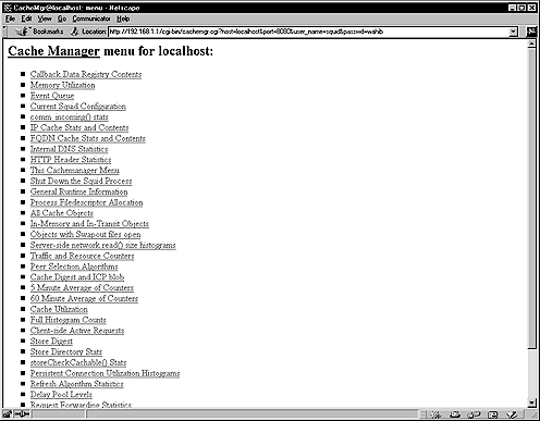 Squid cache Manager